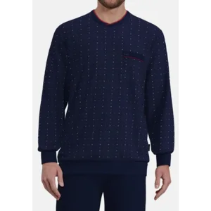 Gotzburg pyjama Heren: Blauw, 100% Katoen ( GOT.73 )