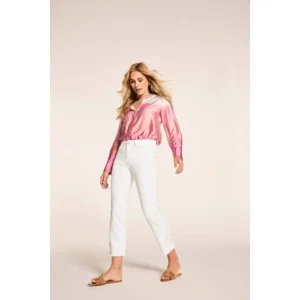 Para mi dames Broek: Kim Ajour, Color denim, White, L25 ( PARA.354 )