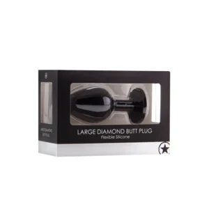 Ouch! Diamond Buttplug Zwart 8 cm