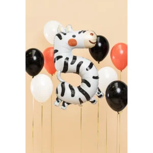 Folieballon - Zebra 5 - 42x81cm - Zonder vulling