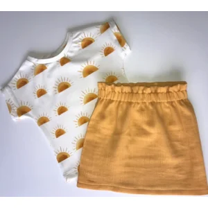 Handgemaakte Baby Paper Bag Skirt Oranje