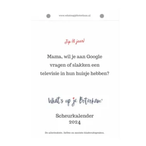 Scheurkalender - 2024 - What's up je boterham - 13x18cm