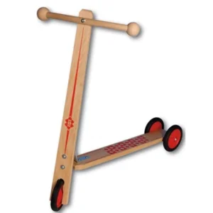 Step - Met 3 wielen - Hout - 63x11x61cm