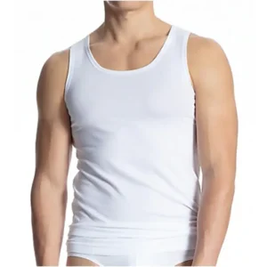Calida Onderhemd: Singlet Ronde hals ( Wit ), fijne bretel, Per twee stuks