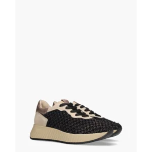 Softwaves Anna Zwart/Beige Damessneakers