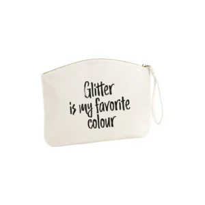 Glitter is my favorite color make-up tas S Zwart