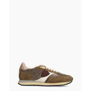 Philippe Model Blville Khaki/Goud Damessneakers