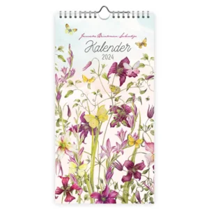 Maand notitiekalender - 2024 - Janneke Brinkman - Clematis - 18x34,5cm
