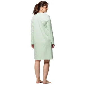 Egatex dames nachthemd: groen, Lange mouw, 100cm ( EGA.505 )