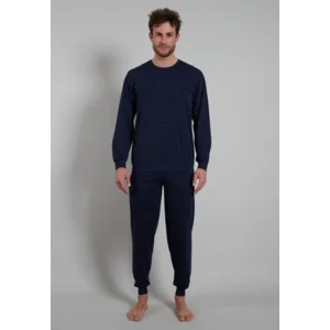 Bugatti Pyjama Heren: Blauw, Lange mouwen ( GOT.83 )