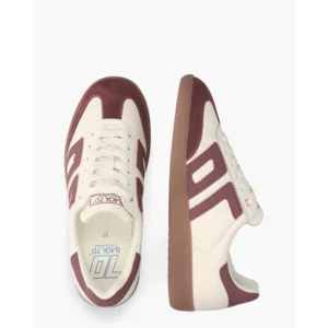Back 70 Cloud Off-White/Bordeaux Rood Damessneakers