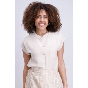 Signe Nature Zomer Bloes: Beige, doorknoop model, kapmouw ( Signe.1387 )