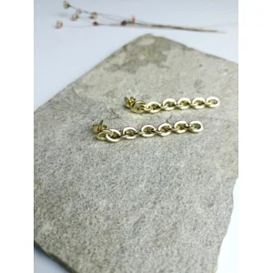 18k goldfilled chain oorbellen