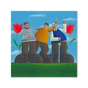 Kaart - Drie mannen in klompen - Galleria - VB0.3044