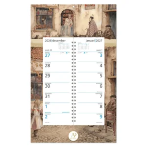 Kalender - Bakker met hoorn - Anton Pieck - Week omleg - 2027 - 16,5x23cm