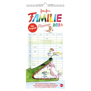 Familie notitiekalender - 2024 - The original Helme Heine - 21x45cm