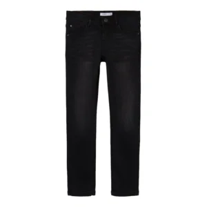 Name it Meisjes Fleece Jeans Salli Black