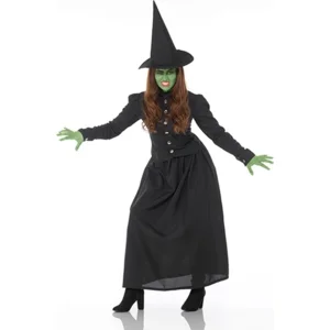 Kostuum -  Heks - Wicked witch - 3dlg - S