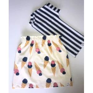 Handgemaakte Baby Paper Bag Skirt Ijsjes