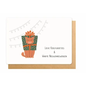 Wenskaart - Lieve Kerstgroetjes & Warme Nieuwjaarswensen