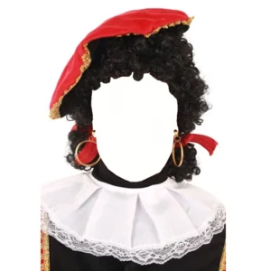 Pruik - Piet - Verstelbare kap - Met staartjes