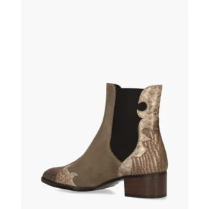 Pertini Licht Taupe Dames Chelseaboots