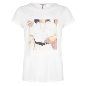 Esqualo Dames shirt met korte mouw: Off White (ESQ.134)