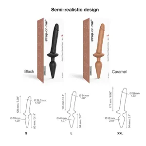 Strap-On-Me Switch Dubbele Dildo Caramel