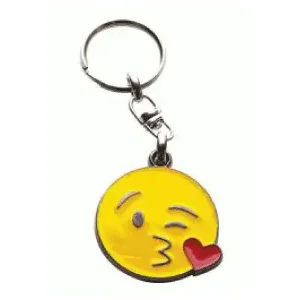 Emoji metalen sleutelhanger - kiss