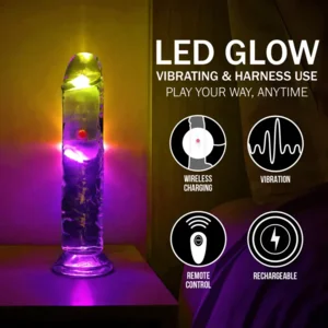 Realrock Led Glow Vibrerende Dildo 18 cm