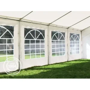 Partytent - Feesttent - Paviljoentent - 4x6m - PVC / wit / 100% waterdicht & UV-bestendig / Inclusief zijwanden