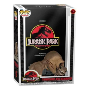 Pop! Movie Poster: Jurassic Park - Tyrannosaurus Rex & Velociraptor