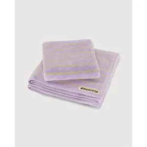 Bongusta Handdoek Lilla & Geel Streep 50x 80 cm Naram
