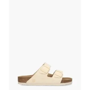 Birkenstock Arizona Rivet Logo Off-White Damesslippers