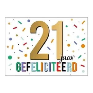 Kaart - Goud waard - 21 jaar - GWA14