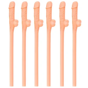 Herbruikbare Rietjes – Set van 6 Feestrietjes voor Vrijgezellenfeest of Themafeest