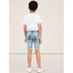 Name it Jongenskleding Jeans Bermuda Short Theo XSL Light Blue