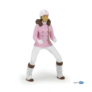 Speelfiguur - Paard - Ruiter - Amazone in winterkleding