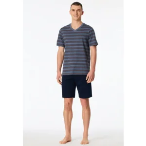 Schiesser – Casual NIghtwear – Pyjama – 183588 – Blauwgrijs