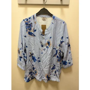 Mivida Bloes: Blauw gestreept met bedrukking ( MIV.2 )