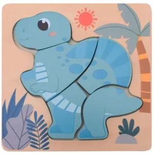 Jouéco - 3-delige Dino houten legpuzzel