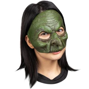 Halfmasker - Oude heks - Groen