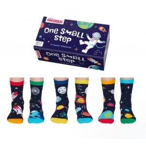 Odd Socks Kindersokken One Small Step Multipack Mismatched 27-30 Cadeaudoos