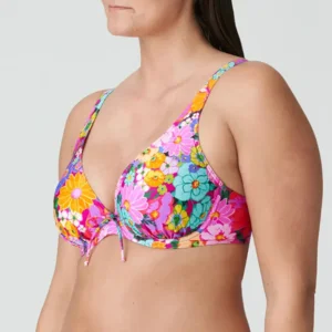 Prima Donna Swim Najac voorgevormde plunge bikini in roze met bloemenprint