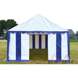 Partytent 4x6 Classic PVC Brandvertragend Grijs/wit