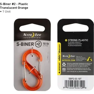 Nite Ize S-Biner Size #2 Plastic Oranje Karabijnhaak SBP2-03-19T