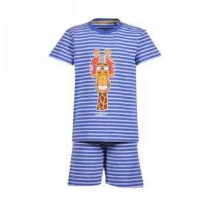 Woody Pyjama Koningsblauw - Wit Gestreept 201-1-PZA-Z/981