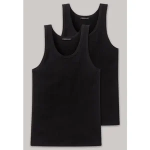 Schiesser Authentic Shirt 0/0 2Pack - 103401 – Black