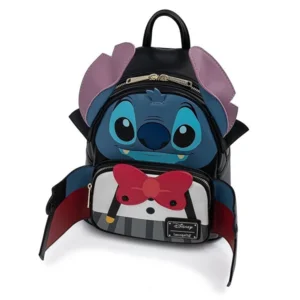 Disney Vampire Stitch Bow Tie Mini Backpack