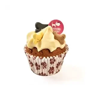 The Barkin Bakery Carob Woofin Met Geel Glazuur